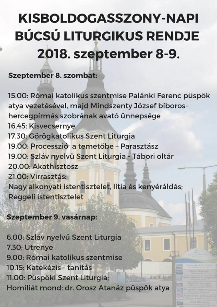 a búcsú prgramja