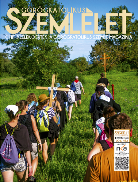 újság címlapja zarándokokkal