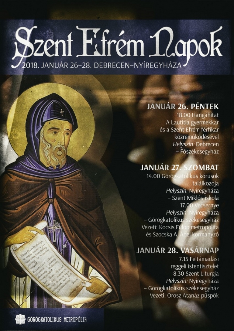Szent Efrém Napok plakát