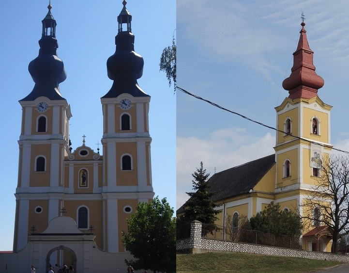 Máriapócs és Sajópálfala temploma